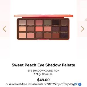 Too faced sweet peach palette